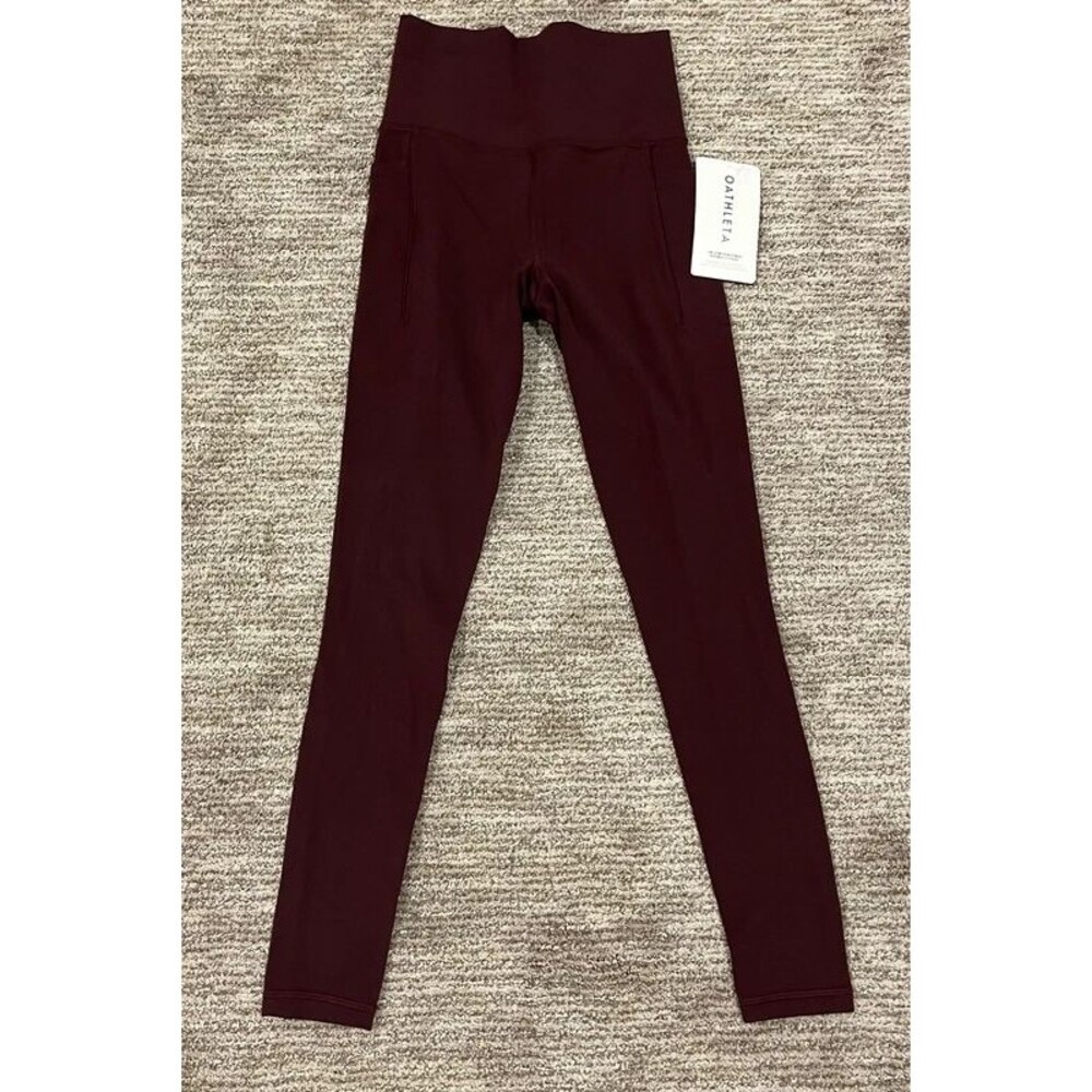 NWT Athleta Burgundy Leggings Size XXS